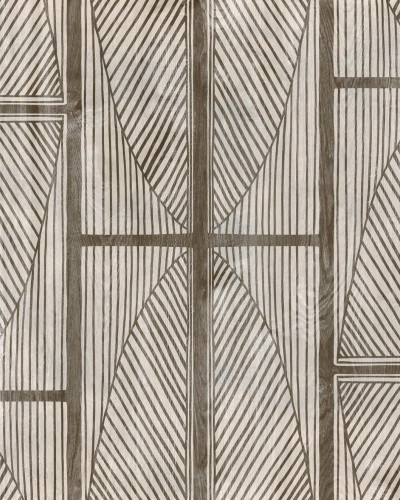 Tapet geometric modern Masai Brown - decor african