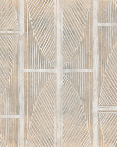 Tapet Masai Alb cu design geometric modern