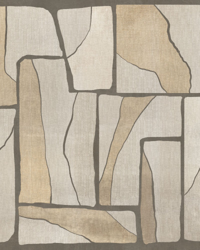 Tapet abstract modern Yakouba Brown - cu tonuri calde de maro și texturi subtile, acest tapet va crea o atmosferă relaxantă și primitoare.