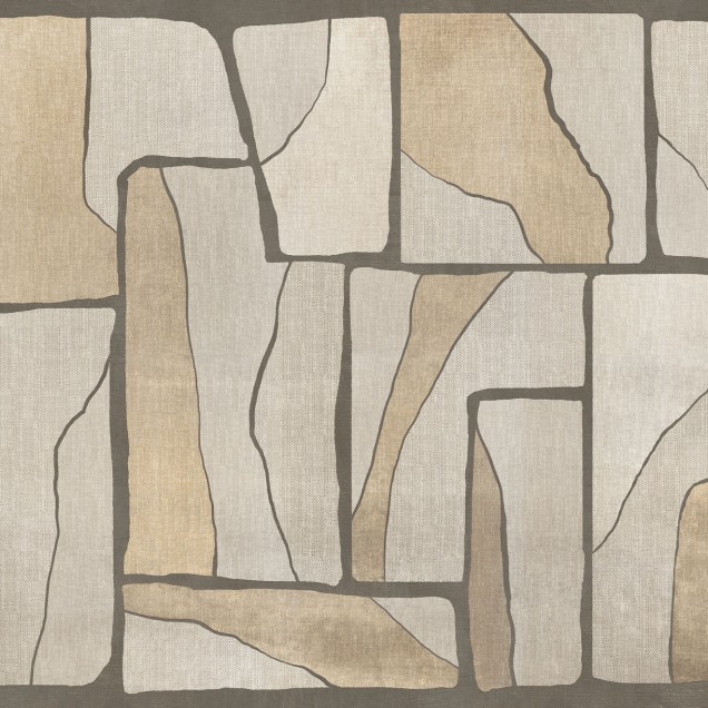 Tapet abstract modern Yakouba Brown - cu tonuri calde de maro și texturi subtile, acest tapet va crea o atmosferă relaxantă și primitoare.