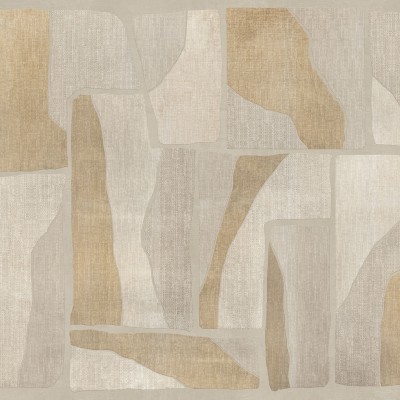 Tapet abstract cu design din forme geometrice in tonuri de bej.