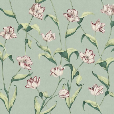 Tapet floral cu flori mari de mac, Cordelia, Pinecone, Big