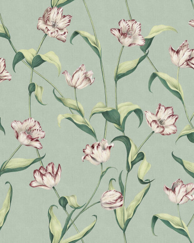 Tapet floral cu flori mari de mac, Cordelia, Pinecone, Big