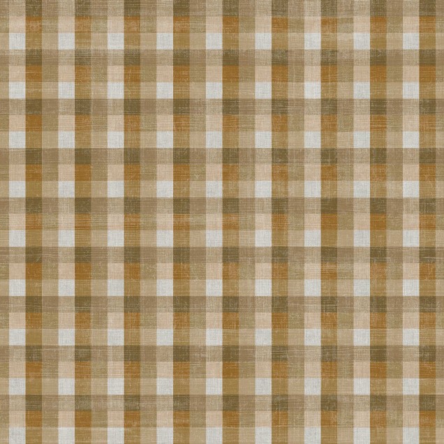 Wallpaper cu design în carouri, cu tonuri de maro și crem.