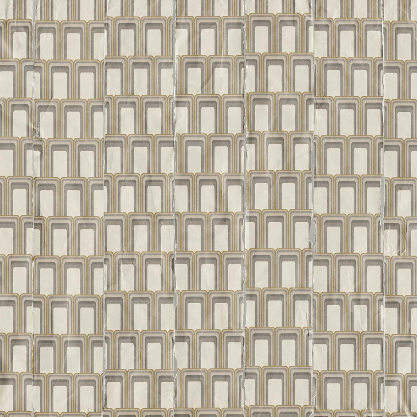Tapet geometric bej cu un design clasic si modern.