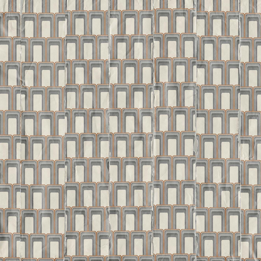 Tapet Studio 54 Grey, cu model geometric, gri și maro deschis