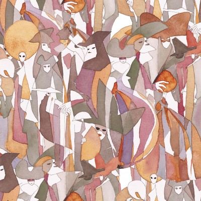 Masked Ball, Plum A, imagine de perete cu personaje mascate