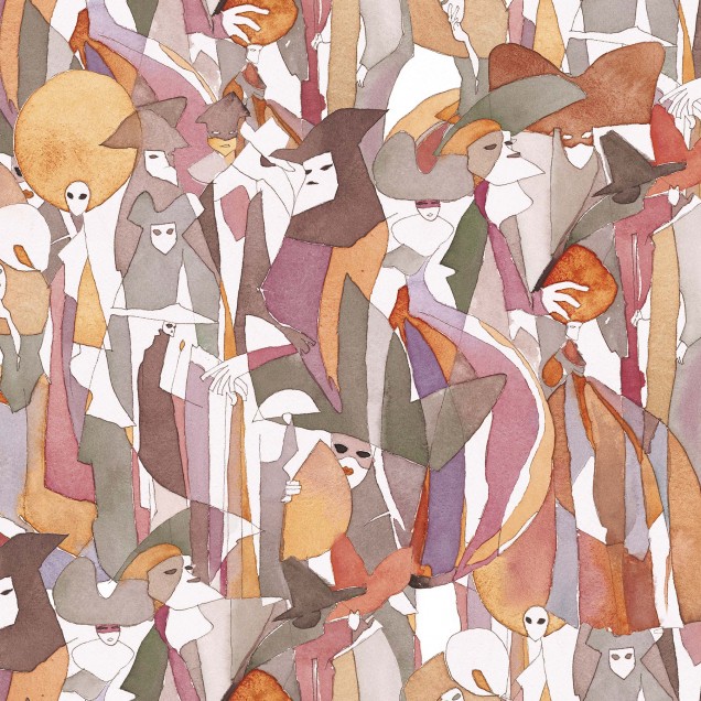 Masked Ball, Plum A, imagine de perete cu personaje mascate