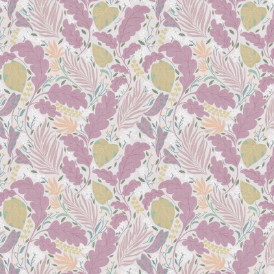 Tapet floral pastel cu frunze și flori delicate