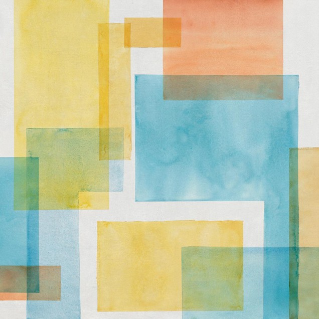Itten, Primary, tapet modern cu design geometric, culori vii, forme geometrice