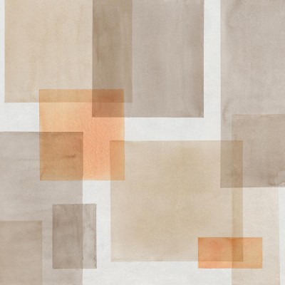 Tapet abstract cu accente de culoare delicate, Warm, o combinație armonioasă de tonuri neutre și accente de portocaliu