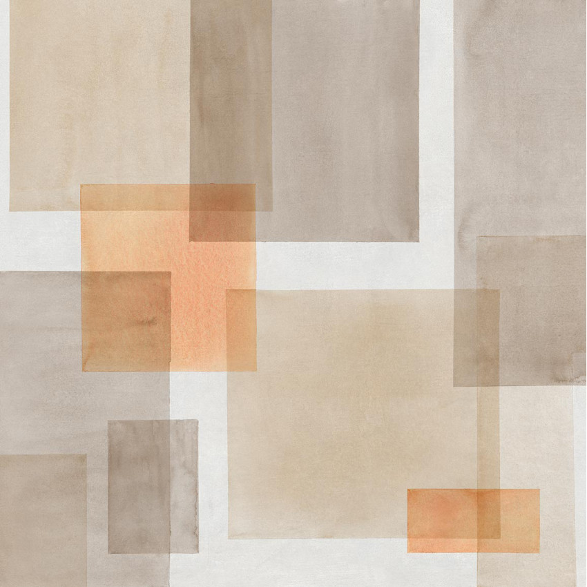 Tapet abstract cu accente de culoare delicate, Warm, o combinație armonioasă de tonuri neutre și accente de portocaliu