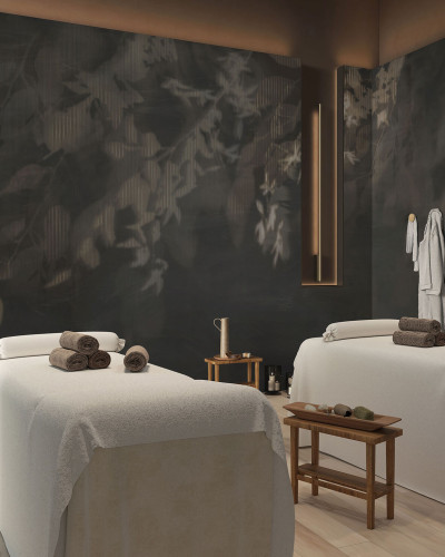 Tapet Yaksi, Dark Rose, cu un design minimalist și elegant, cu o textură subtilă.