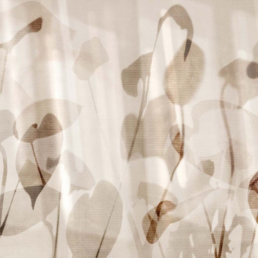 Tapet Neta Beige cu design subtil de frunze