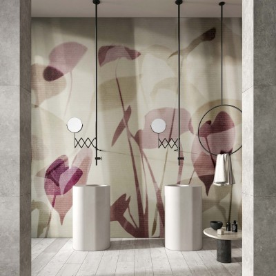 Wallpaper Neta Purple cu design floral modern