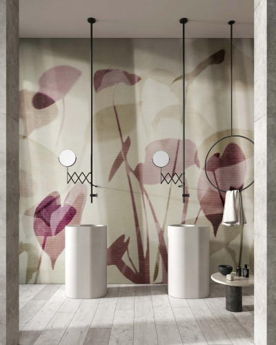 Wallpaper Neta Purple cu design floral modern