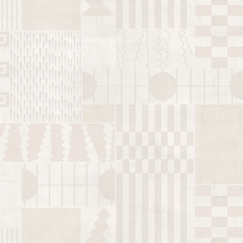 Fototapet geometric Rubik Mocaccino cu culori neutre si un design unic