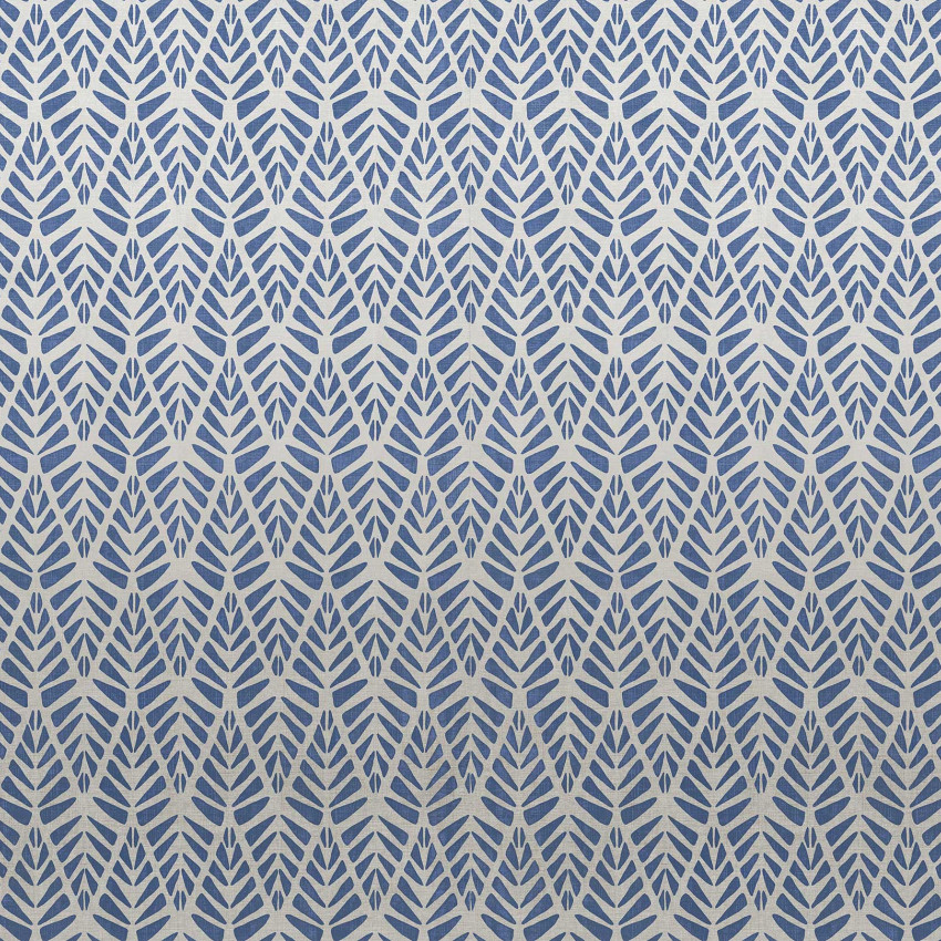 Rau, Blue Big - Tapet modern cu model geometric, albastru pe fond crem
