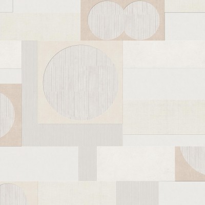 Tapet Safi, cu design geometric minimalist, in nuante neutre.