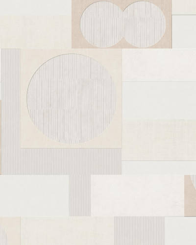 Tapet Safi, cu design geometric minimalist, in nuante neutre.
