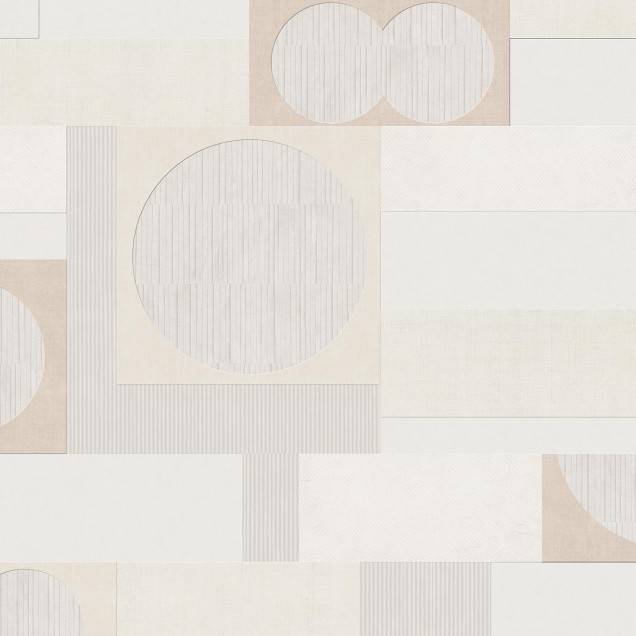 Tapet Safi, cu design geometric minimalist, in nuante neutre.