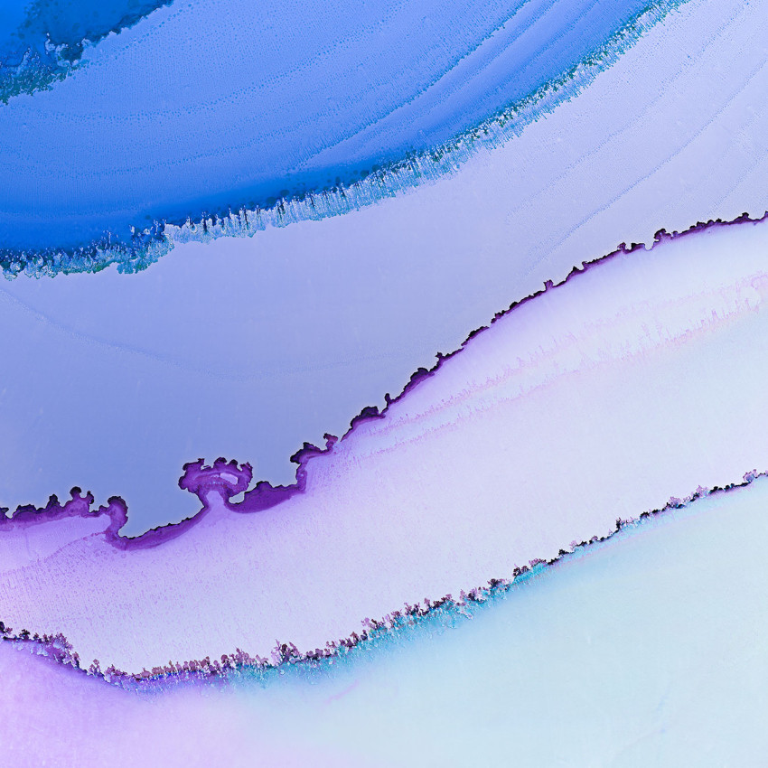 Tapet abstract Creamfields, Violet, cu design modern și culori pastelate
