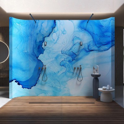 Bluedot, Sapphire, design abstract, baie modernă