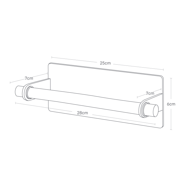 Suport magnetic pentru prosoape montat pe frigider