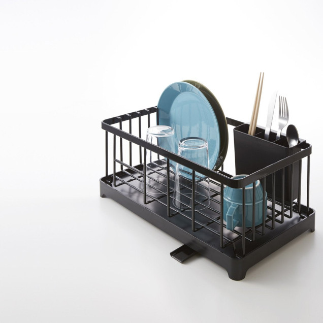 Uscător de vase negru cu design modern