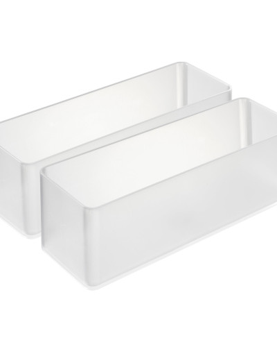 Set de 2 organizatoare stivuibile albe pentru sertare