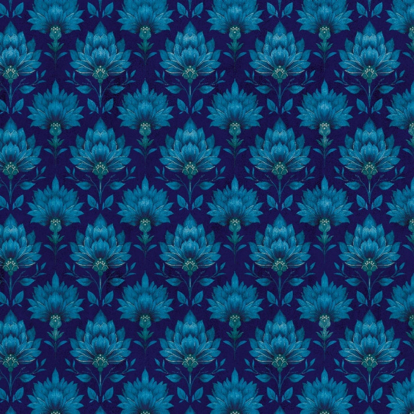 Tapet floral personalizat cu design opulent în dormitor