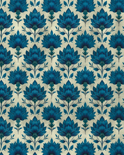 Tapet floral personalizat cu design opulent în dormitor