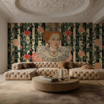Fototapet personalizat cu design regal și floral