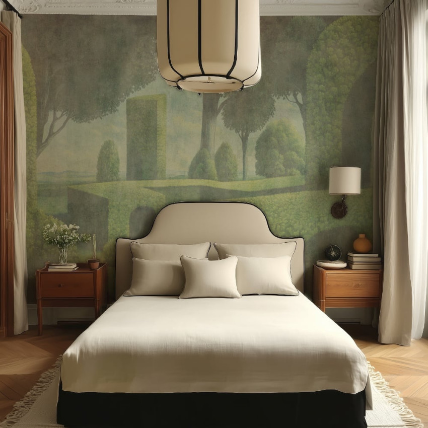 Fototapet personalizat cu un design elegant, ideal pentru dormitor sau living