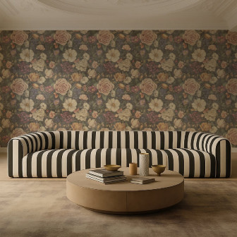Fototapet floral vintage cu design personalizat