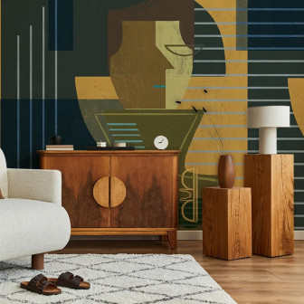 Tapet personalizat cu design abstract modern, ideal pentru decor interior