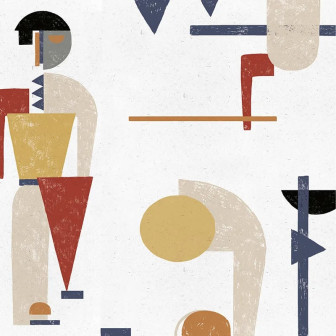 Tapet personalizat cu design abstract într-un interior modern