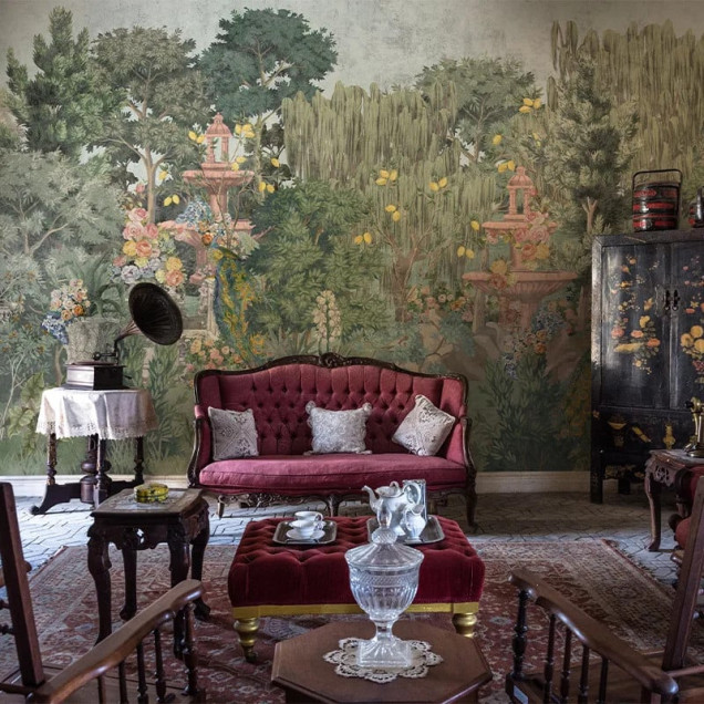 Fototapet personalizat cu design de grădină luxuriantă