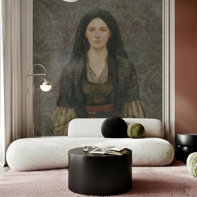 Tapet cu portret feminin misterios