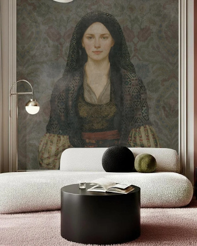 Tapet cu portret feminin misterios