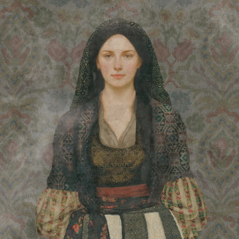 Tapet cu portret feminin misterios