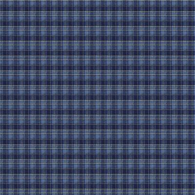 Tapet cu model tartan albastru într-un dormitor elegant
