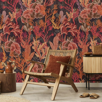 Fototapet cu design de corali roșii