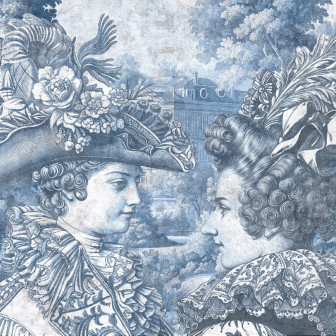 Tapet personalizat  Tapet personalizat cu design clasic albastru