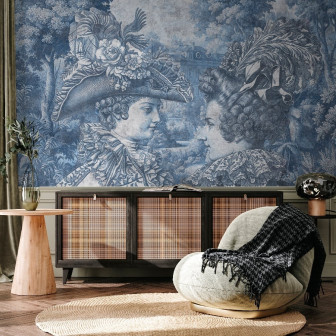 Tapet personalizat  Tapet personalizat cu design clasic albastru