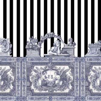 Tapet Opulent Friezes - personalizat Tapet personalizat cu frize opulente într-un dormitor elegant