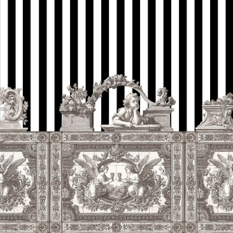 Tapet frize opulente crem personalizat Tapet personalizat cu frize opulente crem