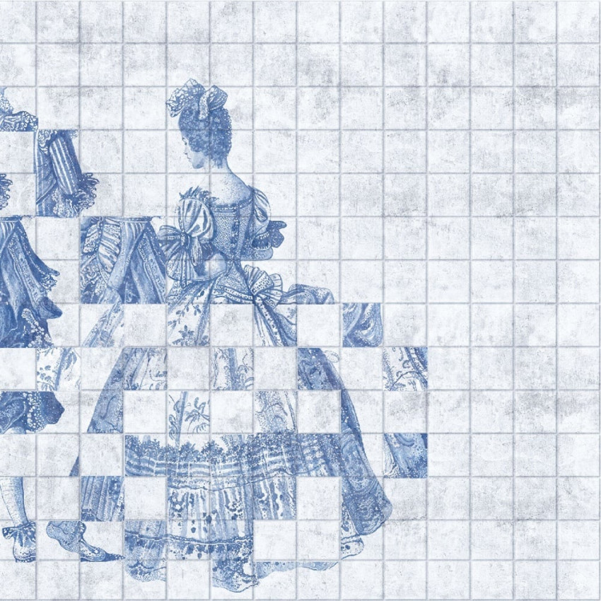 Fototapet elegant cu motiv artistic în nuanțe de crem