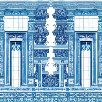 Fototapet cu motiv ornamental de catedrală în dormitor