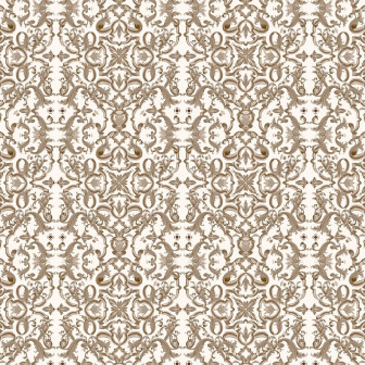 Tapet personalizat cu model floral elegant in tonuri crem si maro